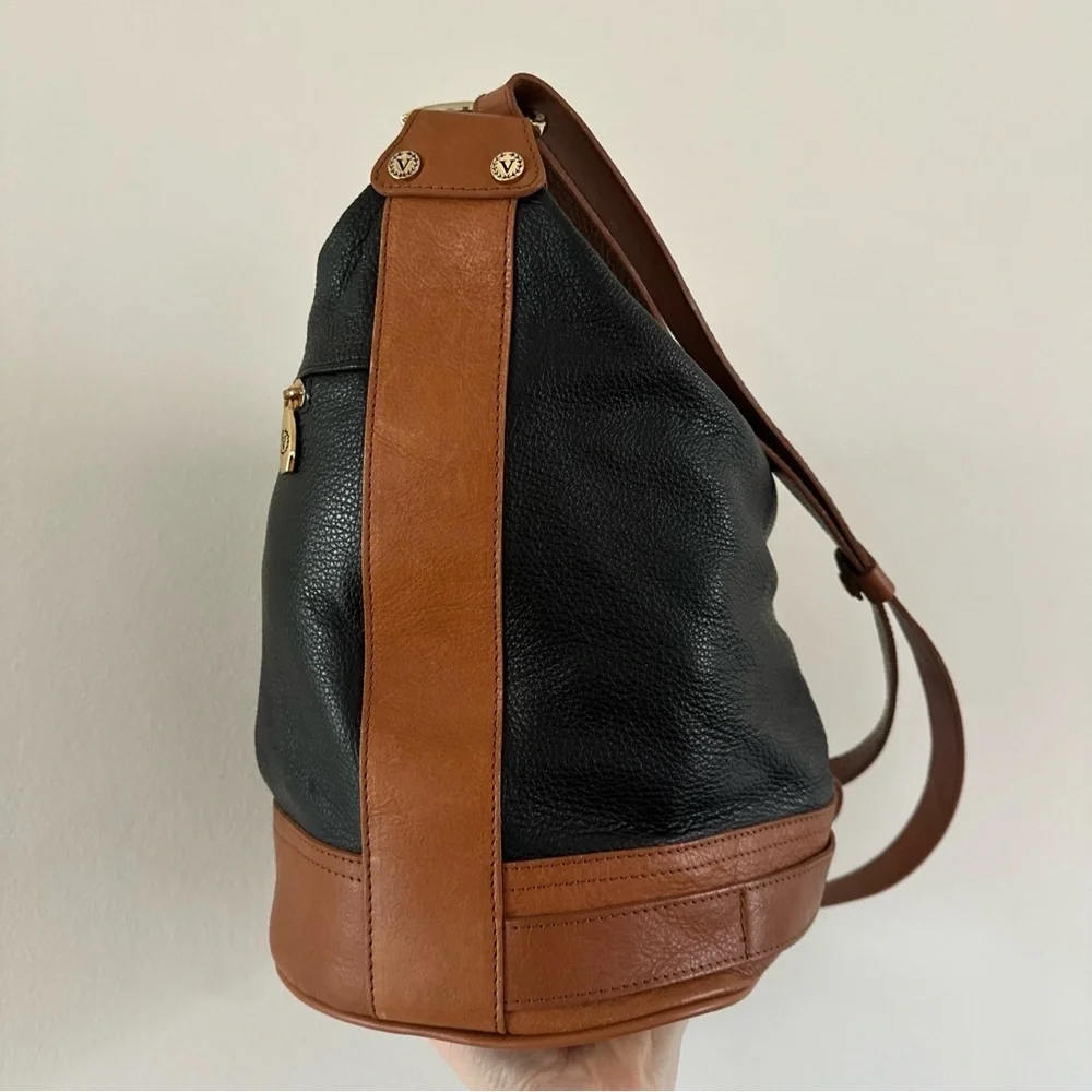 Valentina Genuine Leather Bucket Bag Made In Italy